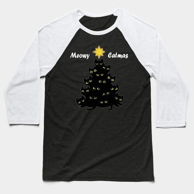 meowy catmas Baseball T-Shirt by Abir's Store